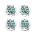 thumbnail image 2 of Kll Octagon Drink Coasters Set Of 4,Pu Leather Absorbent Coasters Set Decorative Coffee Cup Coasters Housewarming Gift For Home Decor-Not All Who Wander Are Lost1, 2 of 9