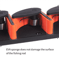 thumbnail image 1 of Fishing Rod Holders Rod Rack Vertical Pole Holder Wall Mount Modular for Garage Fishing Pole Display Stand Orange, 1 of 7