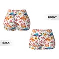 thumbnail image 5 of Picia Flowers Birds And Butterflies Printed Workout Shorts for Women Seamless Scrunch Butt Lifting High Waisted Yoga Gym Booty Running Moisture-wicking Short Pants-Large, 5 of 9