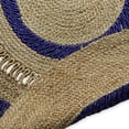 Round Blue Stripe Jute Area Rug by Drew Barrymore Flower Home