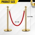 thumbnail image 4 of Bingirl 4PCS Stanchion Posts Queue with Red Velvet Rope 5 FT Red Carpet Ropes and Poles Crowd Control Barriers Queue Line Rope Barriers, 4 of 4