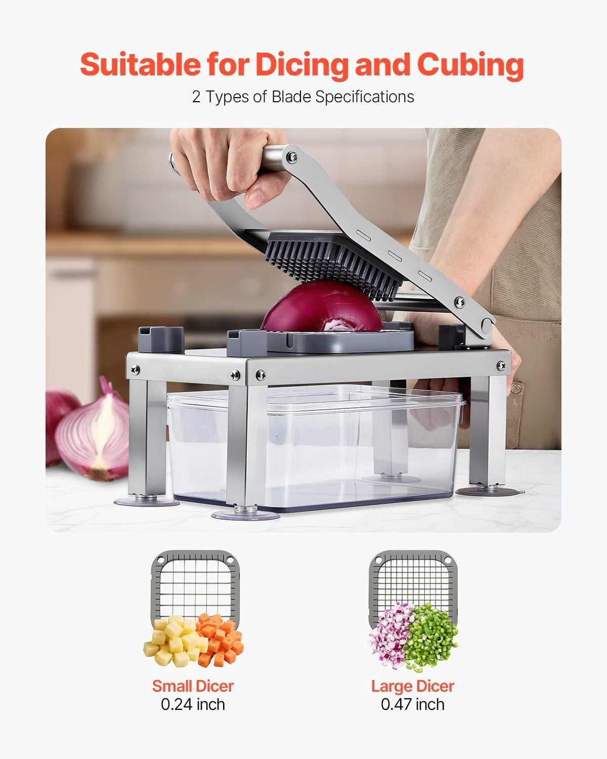 9-in-1 Vegetable Chopper & Mandoline Slicer - Multi-Functional Food Processor with 9 Blades for Spiralizing, Grating, Slicing - BPA-Free Veggie Cutter for Kitchen, Salad, Meal Prep (Easy Clean)
