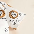thumbnail image 5 of WUANDIXFA Baby Boy Clothes 3 6 12 18 Months Fall Winter Outfit Short Sleeve Romper Pants Set with Hat,Coffee,0-3 Months, 5 of 9