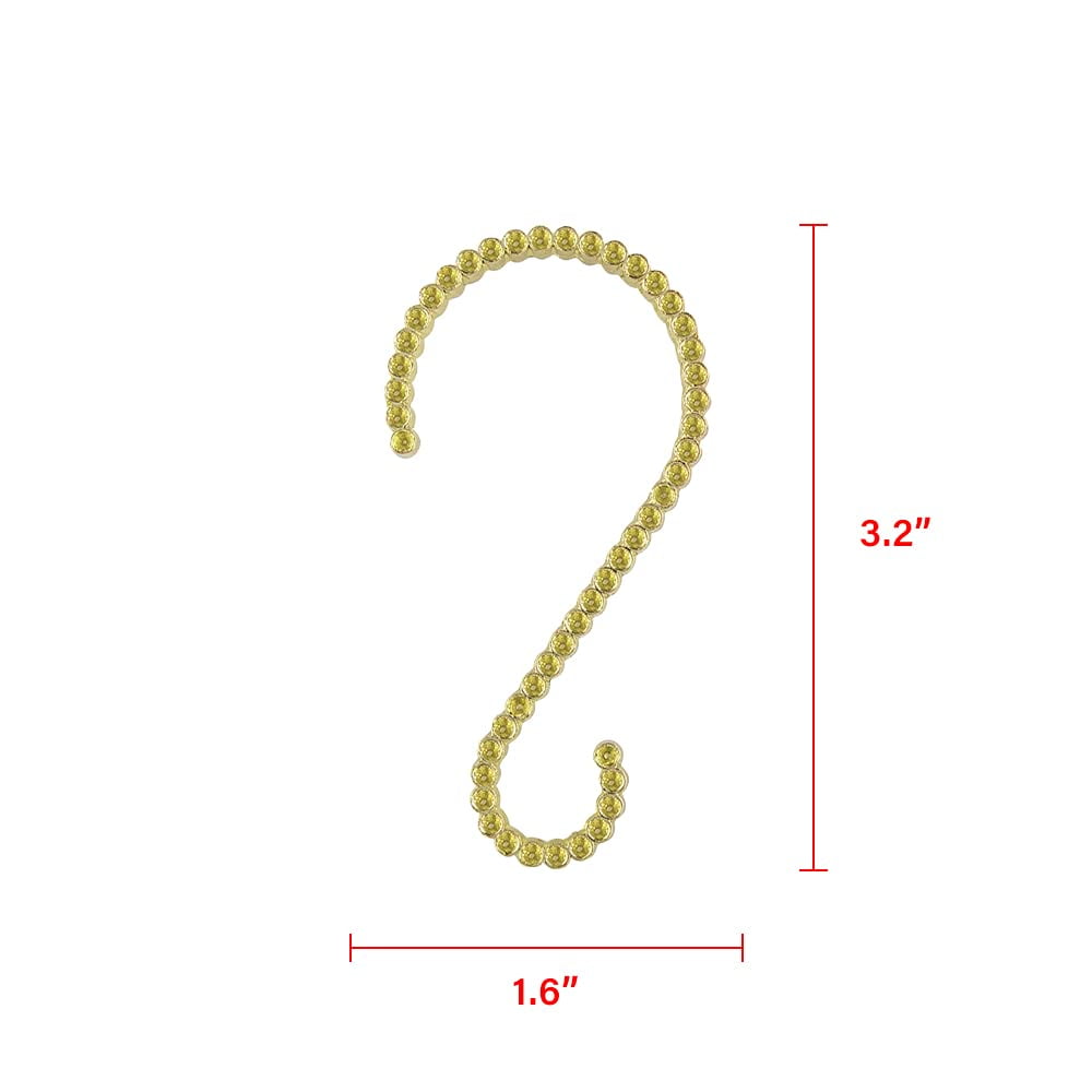 Utopia Alley Shower Rings, Shower Curtain Rings for Bathroom, Rustproof Zinc Shower Curtain Hooks Rings, S Shaped Hooks for Shower Curtains, Set of 12, Gold