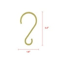 thumbnail image 4 of Utopia Alley Shower Rings, Shower Curtain Rings for Bathroom, Rustproof Zinc Shower Curtain Hooks Rings, S Shaped Hooks for Shower Curtains, Set of 12, Gold, 4 of 10