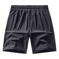 thumbnail image 4 of Besolor Running Shorts for Men Lightweight Quick Dry Athletic Workout Elastic Waist Drawstring Shorts with Zipper Pockets(Medium,Dark Gray), 4 of 7