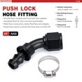 thumbnail image 2 of Conector para Manguera PTNHZ 8AN 45° Rosca Hembra Giratoria a Barbilla de Bloqueo, 2 of 7