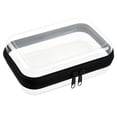 thumbnail image 7 of KGJQ Clear Zipper Storage Bag, Durable Hard Shell Portable Case, Portable Dustproof Container, for Headphones Pills And Gadgets, 7 of 7