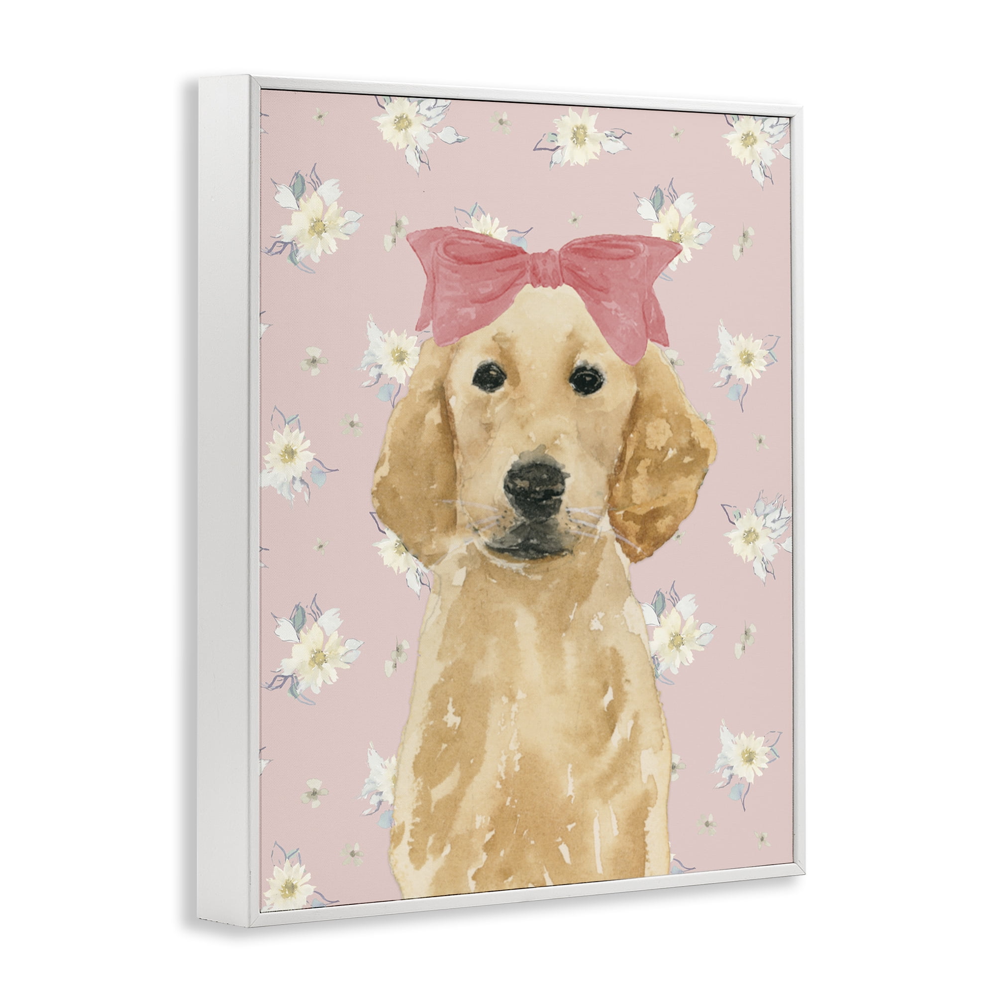 Stupell Industries Picture Ready Retriever White Framed Giclee Art, design by Lucille Price