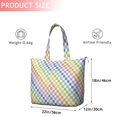 thumbnail image 4 of Colorful Checkerboard Pattern Travel Tote Bags for Women Carry On,Large Weekender Bags for Women Travel,Multi Functional Duffle Bag for Work,Shopping,Sports, 4 of 5