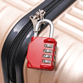 thumbnail image 4 of Combination Lock for Locker, 4 Digit Resettable Password Padlock Zinc Alloy Waterproof Security Red Lock Gym School Locker Lock with Code for Cabinet, 4 of 4