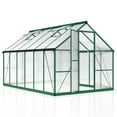 thumbnail image 7 of NETAJE 12'x 8'Polycarbonate Greenhouse, Large Aluminum Walk-in Green House with Window for Backyard,Green, 7 of 7