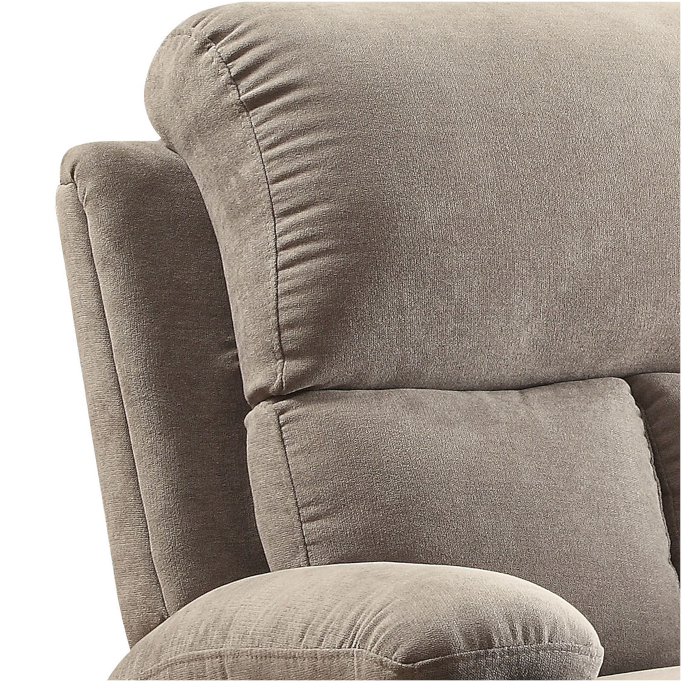 JERFIT Modern Fabric Recliner Chair with Cup Holders, Padded Arms and Memory Foam, Comfortable Living Room Reclining Chair, Grey