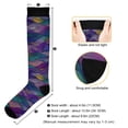 thumbnail image 3 of FORMRS Womens Knee High Socks Casual Long Thick Travel Daily Wear, 1 Pair, Purple Waves Pattern, 3 of 6