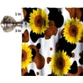 thumbnail image 4 of Animal Skin Theme Window Treatments Valance Curtains,Western Farm Cowhide Sunflower Print Teenage Kids Bedroom Living Room Kitchen Decorative Valance, 4 of 5