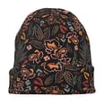 thumbnail image 7 of Xecao Floral Print Beanie Knitted Hat for Men Women, Winter Fashion Knit Cuffed Caps Unisex, 7 of 7