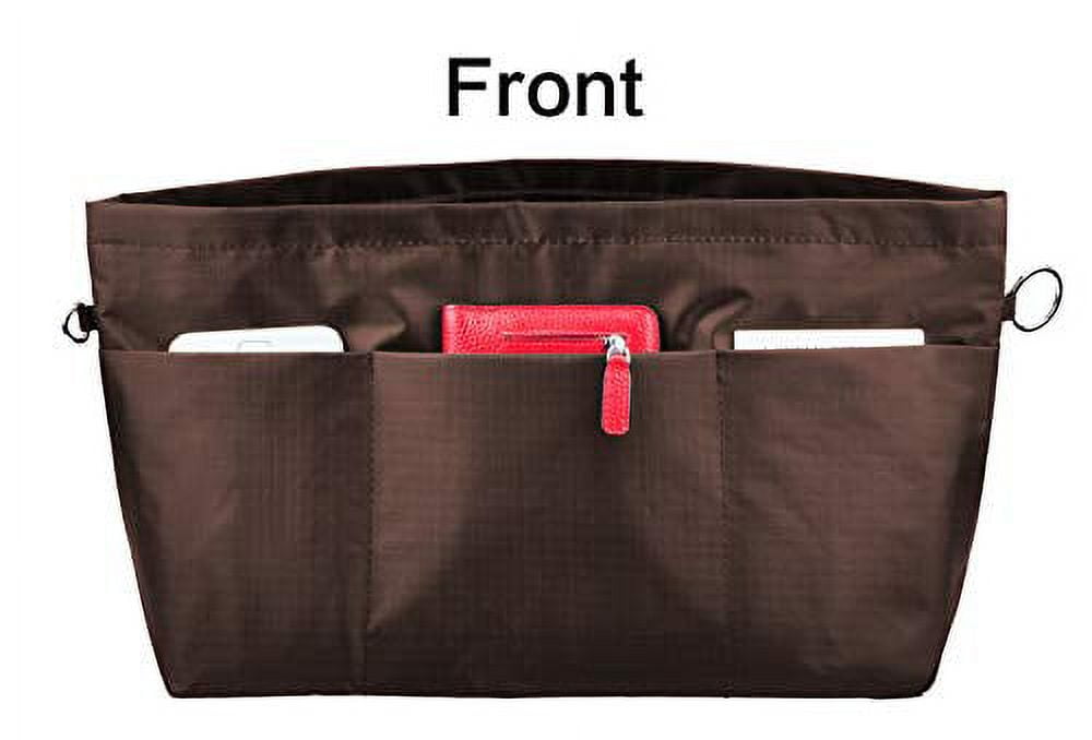 Gustave Purse Organizer Insert Felt Bag Organizer Handbag with Zipper,  Multipocket Insert Liner Bag in Bag Base Shaper for Tote Bag, Neverful,  Speedy and More 