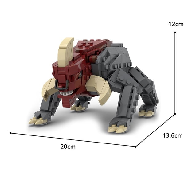Moc Space Wars Animal Beast Reeks Building Blocks figura de acción de la película Monster Mount Rhino Bricks Model Toys for Children Gifts