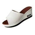 thumbnail image 3 of Women's Platform & Wedge Sandals Women's Sandals Womens Dress Sandals Summer Sandals for Women 2026 Orthopedic Platforms & Wedges Casual Shoes Casual Fashion Dressy Shoe White 7.5, 3 of 5