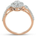 thumbnail image 3 of Pompeii 1/2 Ct Diamond Round Halo Vintage Engagement Ring 10k Rose Gold (H,I1-I2), 3 of 3