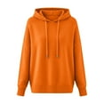 thumbnail image 5 of vigerkar Sweaters for Women Solid Color Hooded Sweater Lightweight Pullover Fall Winter Tops (Orange, L), 5 of 6