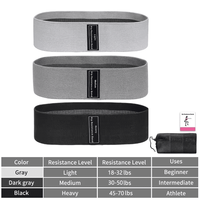 Fabric Resistance Hip Bands Pink Elastic Workout Loop Bands Glute Thigh Trainer Squat Exercise Straps for Yoga Home Gym Fitness