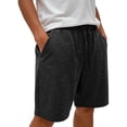thumbnail image 2 of Men's Casual Sporty Shorts Elastic Waist with Pockets Quick Dry Breathable Lightweight for Gym Workout Running Training Athletic Daily | Zenithor,Black 2XL, 2 of 7