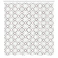 thumbnail image 3 of Geometric Shower Curtain, Connected Composition of Stars and Geometric Lines on a Plain Background, Fabric Bathroom Set with Hooks, 69W X 75L Inches Long, Dried Rose White, by Ambesonne, 3 of 3