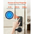 thumbnail image 3 of VEVOR Fingerprint Door Lock Set, Electronic Biometric Deadbolt Keyless Entry Door Lock with Handle, Pioneering Easy-Grip Design, Auto Locking, One-Time Code, Anti-Peeking Password, Matte Black, 3 of 9