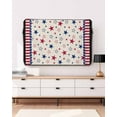 thumbnail image 5 of 4th of July Outdoor TV Cover 70 to 75 Inch Weatherproof, Blue Red Striped Stars Independence Day 600D Oxford TV Covers with Waterproof Zipper, Outside Flat TV Screen Protector Size 68"Wx42"Hx4.5"D, 5 of 7