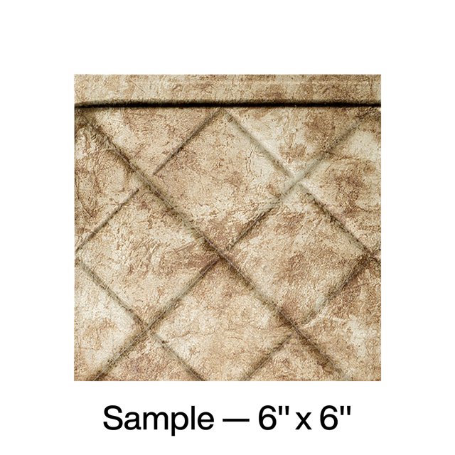 FASÄDE Quilted Decorative Vinyl Backsplash Panel in Bermuda Bronze (6X6 Inch Sample)