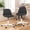 Black, variant on XUEGW Small Desk Task Chair 1 Pack, Cute Armless Vanity Chairs with Soft Padded Cushion, Plastic Height-Adjustable Home Office Chairs for Teens Girls, White