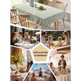 thumbnail image 5 of Sage Green Geometric Table Cloth, Modern White Stripe Distortion Art Waterproof Tablecloth for Rectangle Tables, Reusable Washable Fabric Table Cover for Restaurant Kitchen Dining Tables 60"x84", 5 of 6