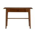 thumbnail image 5 of Linon Samantha 1-Drawer Mid-Century Wood Desk with Rounded Legs in Walnut Brown, 5 of 15