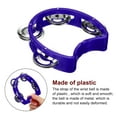 thumbnail image 3 of 2pcs Tambourine, Jingle Bells Wrist Bells Hand Bell Percussion Instruments Musical for Adults Church, Blue, 3 of 5