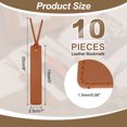 thumbnail image 2 of Uxcell 10 Pcs Marcador de Cuero, Marcadores de Páginas de Cuero con Cuerda de Cuero para Lectura de Libros, Accesorios para Amantes de los Libros, Escritores, Hombres, Mujeres, Profesores, Burdeos, 2 of 6