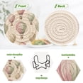 thumbnail image 4 of Haosy Set of 6 Drink Woven Coaster with Holder Heat Resistant Non-Slip Bar Coasters 4 Inches Watercolor Hot Air Balloons, 4 of 7