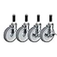 thumbnail image 3 of 4" Expandable Stem Caster Set | for 7/8" ID Tubing | Thermoplastic Rubber Wheels, 3 of 3