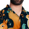 thumbnail image 5 of Squirrel Men's Short Sleeve Hawaiian Beach Shirt Casual Printed Button Down Summer Unisex Casual Shirt, 5 of 6