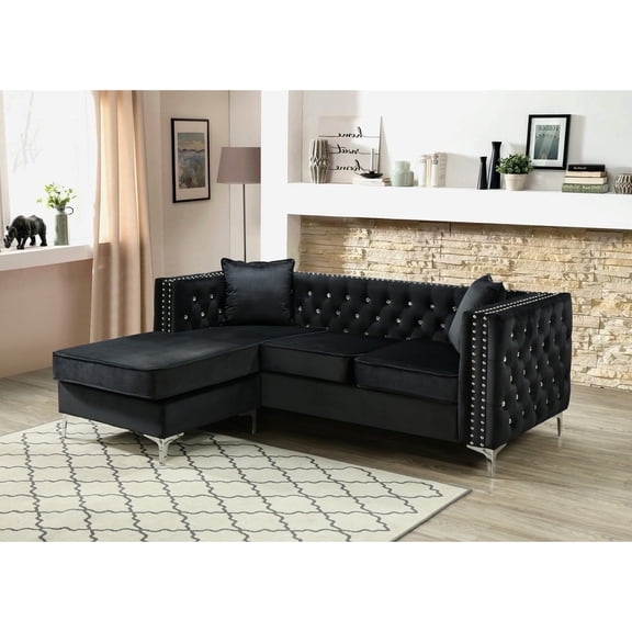 Maykoosh Southwestern Sensibilities Sofa Chaise , Black