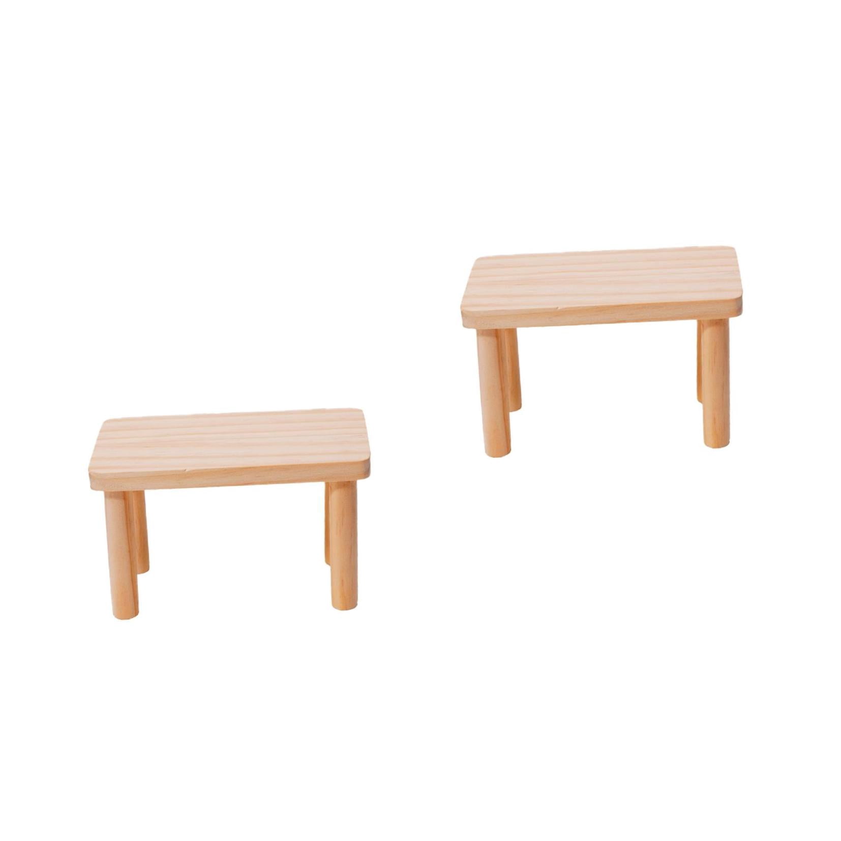 YSNOOWE Khaki Wooden Hamster Platform for Pet Use with Anti-Biting Design 2Pcs