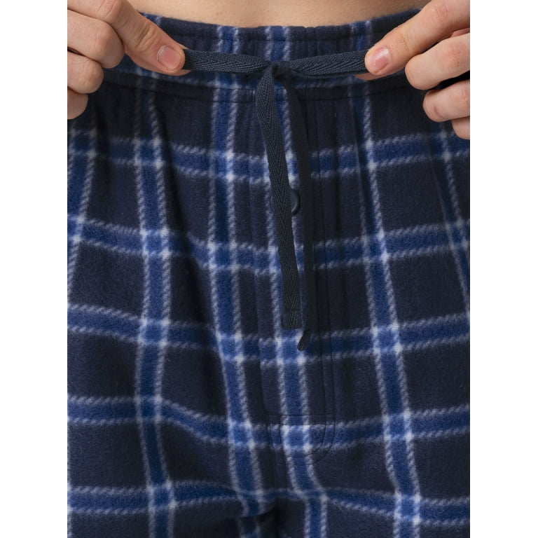 Fruit of the Loom Men's Plaid Fleece Pajama Pant 2-Pack Bundle
