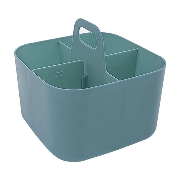 Caja de almacenamiento de plástico de rejilla 4/5/8 con asa, caja de acabado de gran capacidad, herramienta de almacenamiento para uso doméstico