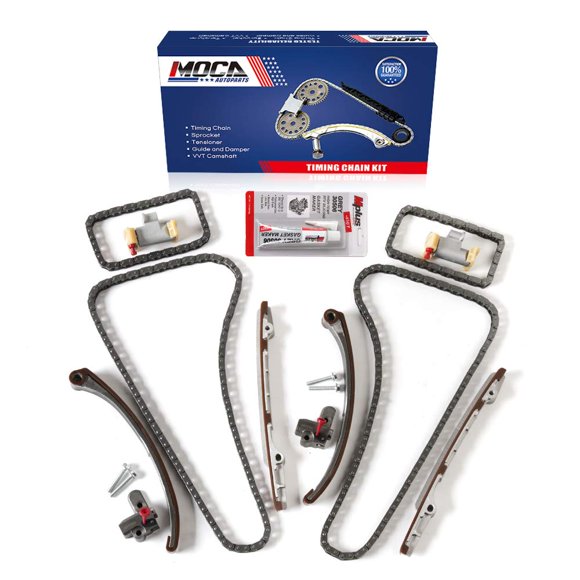 MOCA Kit de Chaîne de Minuterie Compatible 1997-2000 pour Jaguar Xk8 & 98-00 pour Jaguar Vanden Plas & 98-00 pour Jaguar Xj8 Xjr 4.0L V8 DOHC