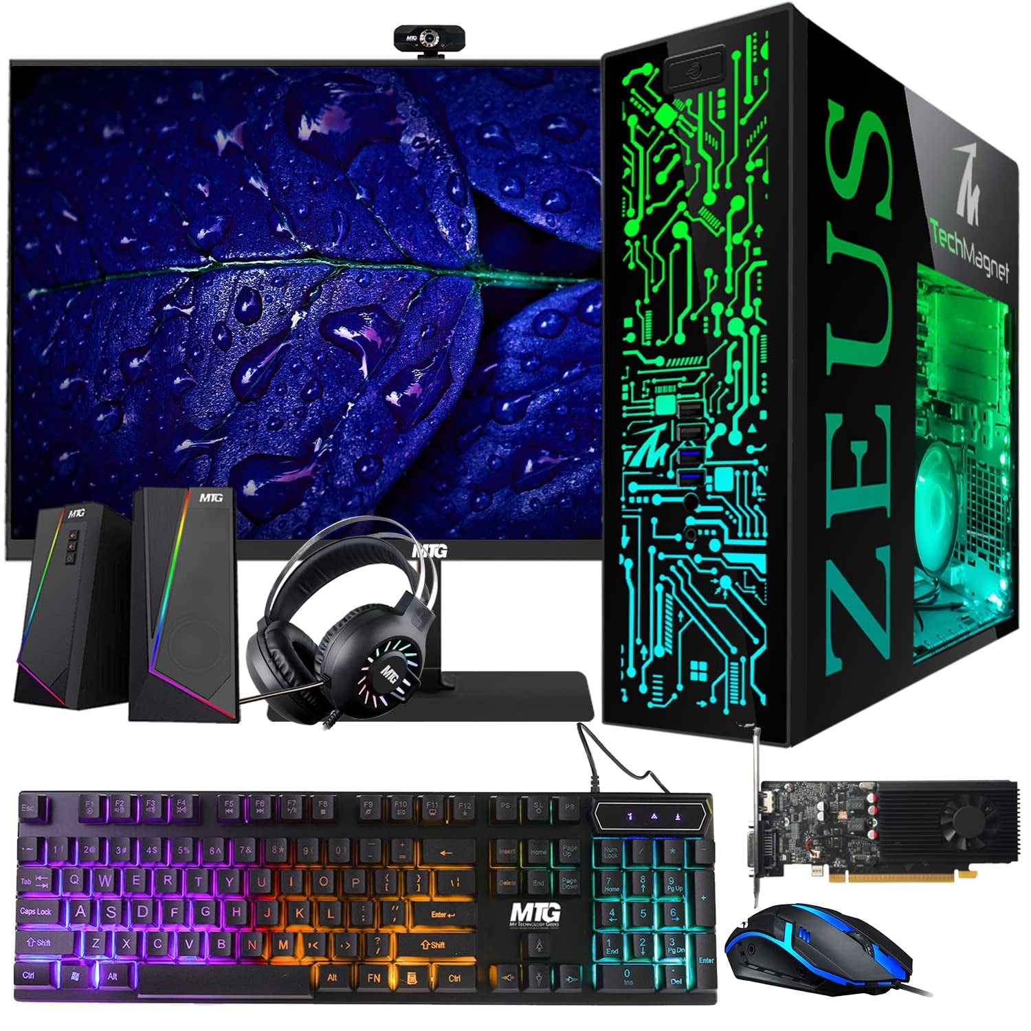 TechMagnet Gaming Desktop PC, Zeus Pro 4, Intel i5 4th Gen, GT 1030 2GB ...