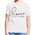 thumbnail image 5 of JAJAHO Kids Short Sleeve T Shirt Boys Girls Love Letter Print Valentine's Day Crewneck Tee 3-12 Years Cute Tops, 5 of 5