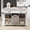 White, variant on Alvantor Mobile Kitchen Island Carts Rolling Buffet Storage Cabinet with Drop Leaf & Trash Can,Versatile Kitchen Table on Wheels for Dining Room Living Room Grey