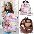 thumbnail image 1 of Mochila escolar teñida con corbata, mochila preescolar, bolsa de viaje de alta capacidad con bolsa de lápices para niños y niñas, ligera Wmkox8yii jkg5190, 1 of 7