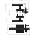 thumbnail image 5 of JUBEST Double Side Gate Latch for Wooden Fence Heavy Duty Swinging Door Latch Gate Hardware Black Finish, 5 of 5