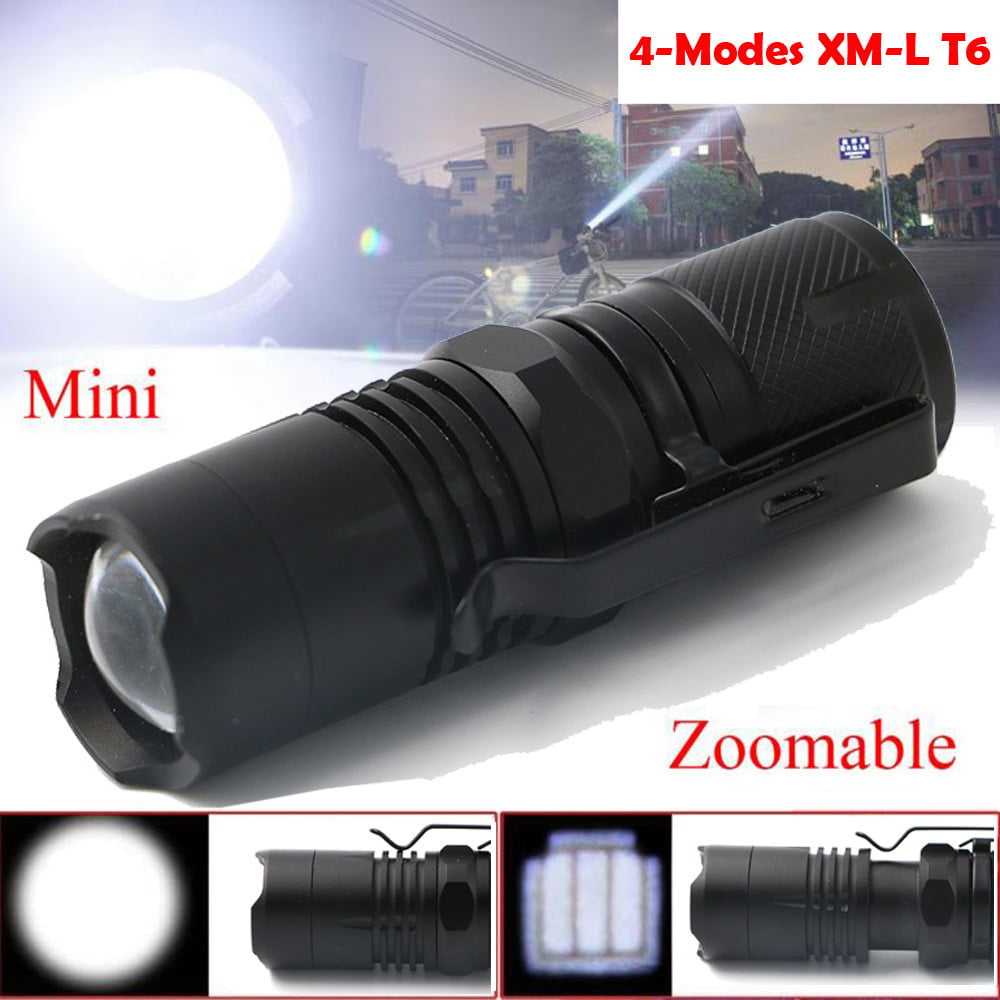 4-modos zoombare XM-L t6 LED linterna linterna Super Bright Light 16340 